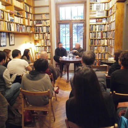 book launch with zagajewski